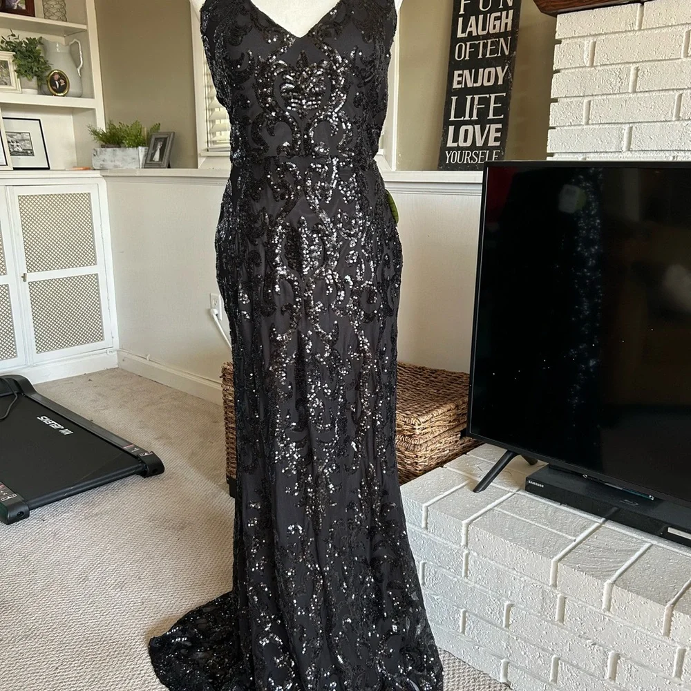 Gorgeous new with tags formal dress with sequins. - Picture 1 of 9